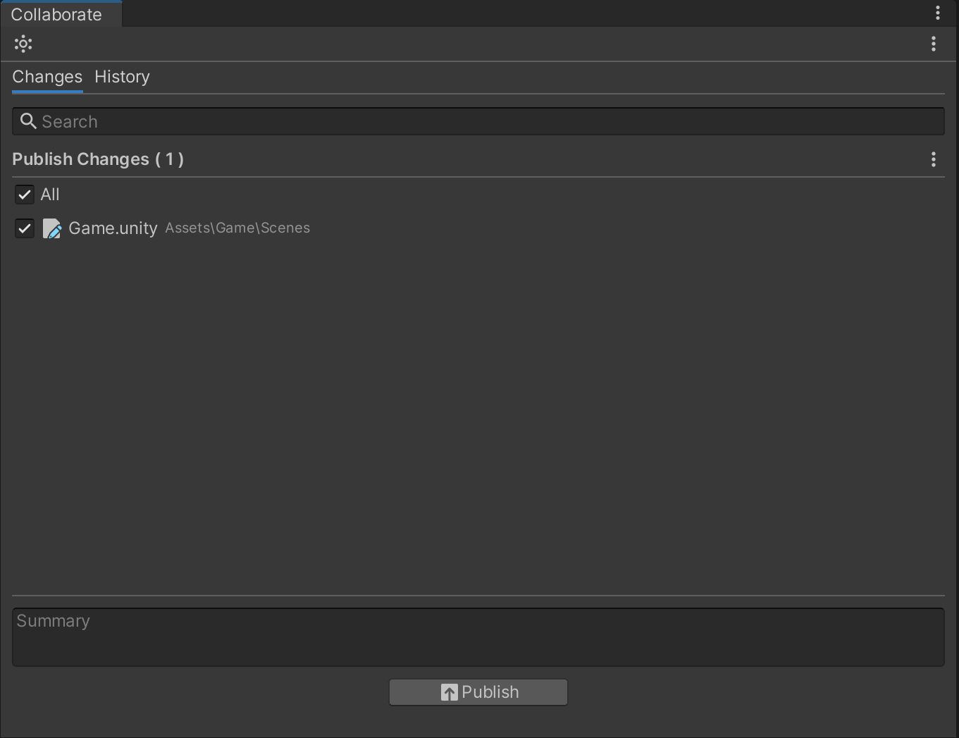 Figure 3: Unity Collaborate (Sam Vestby-Clarke, 2021)