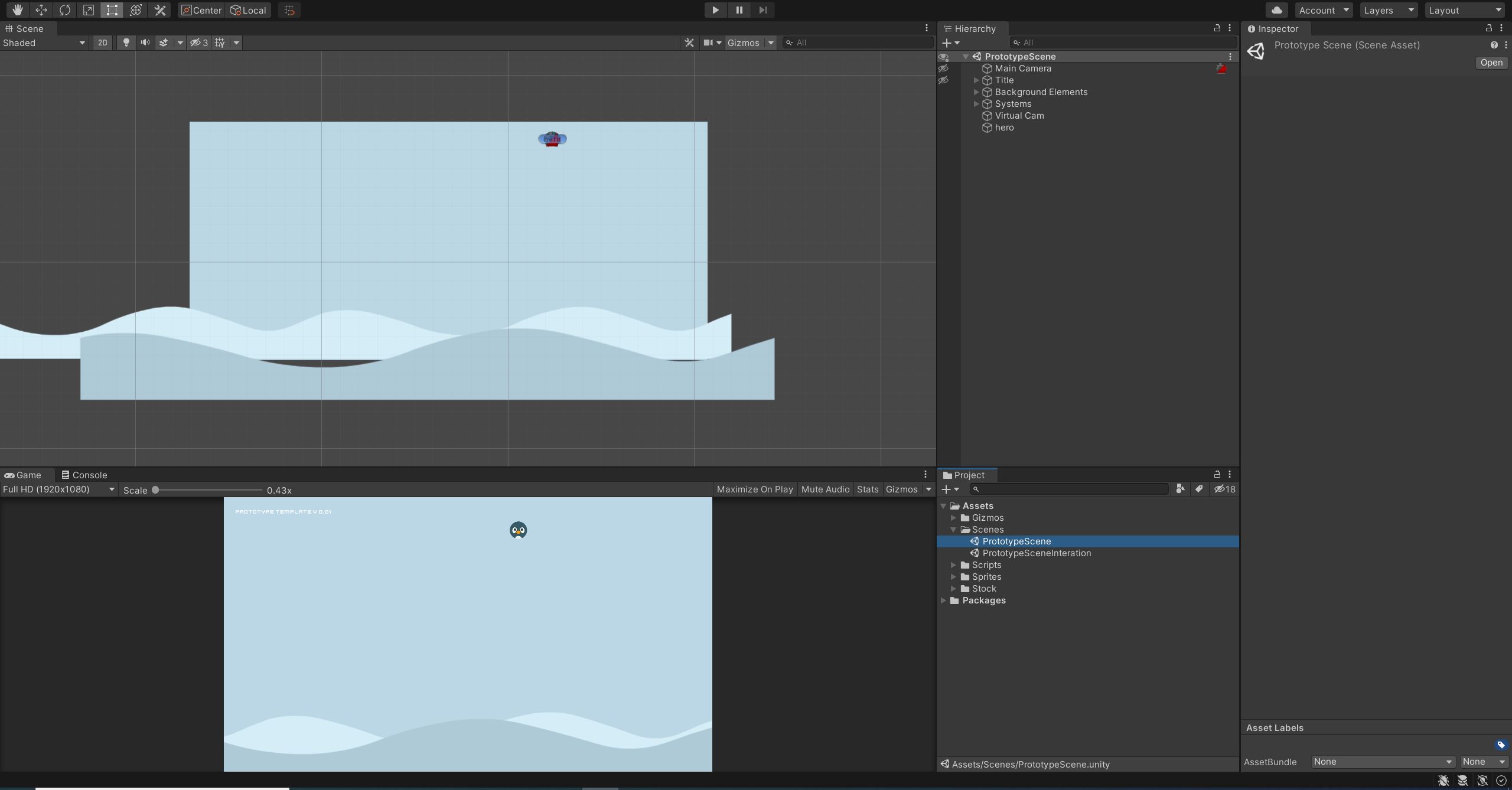 Figure 4. A reusable template in Unity (Vestby-Clarke, 2021)